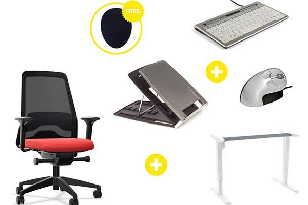 Kits de artículos ergonómicos para oficinas